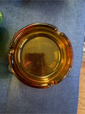 Amber Glass Ashtray - Home Accents from shupes drapery stettler alberta